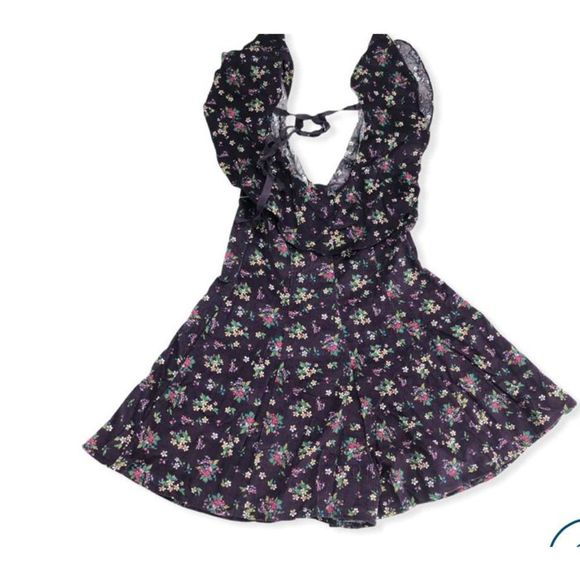 ✨FREE PEOPLE✨VIOLET FLORAL CORDUROY ROMPER - Picture 9 of 16